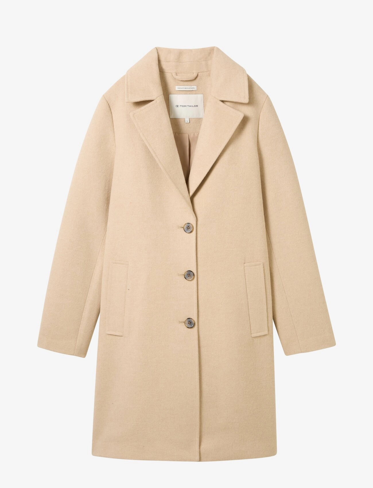 Tom Tailor - long coat - soft ivory melange - 1