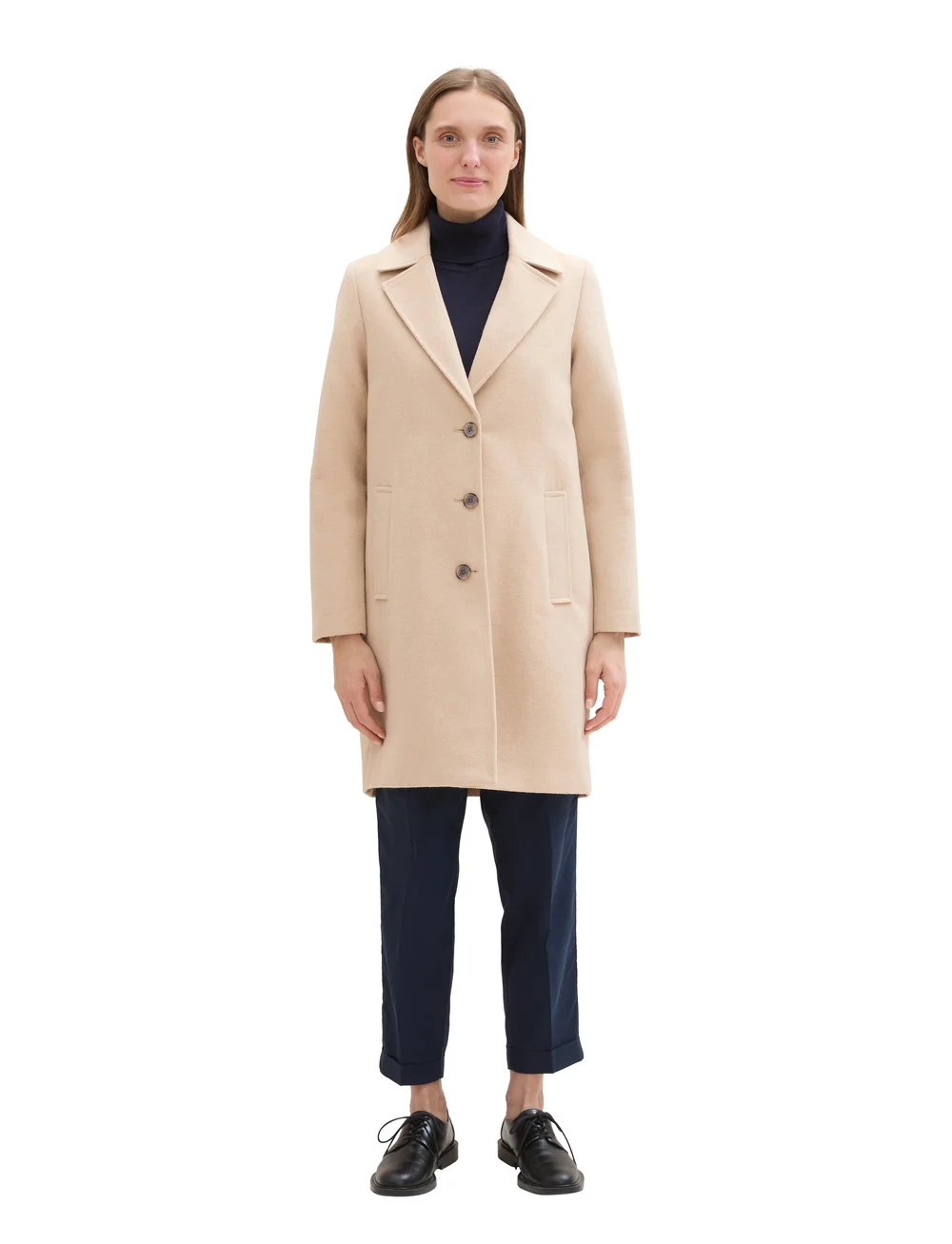 Tom Tailor - long coat - kappor - soft ivory melange - 0