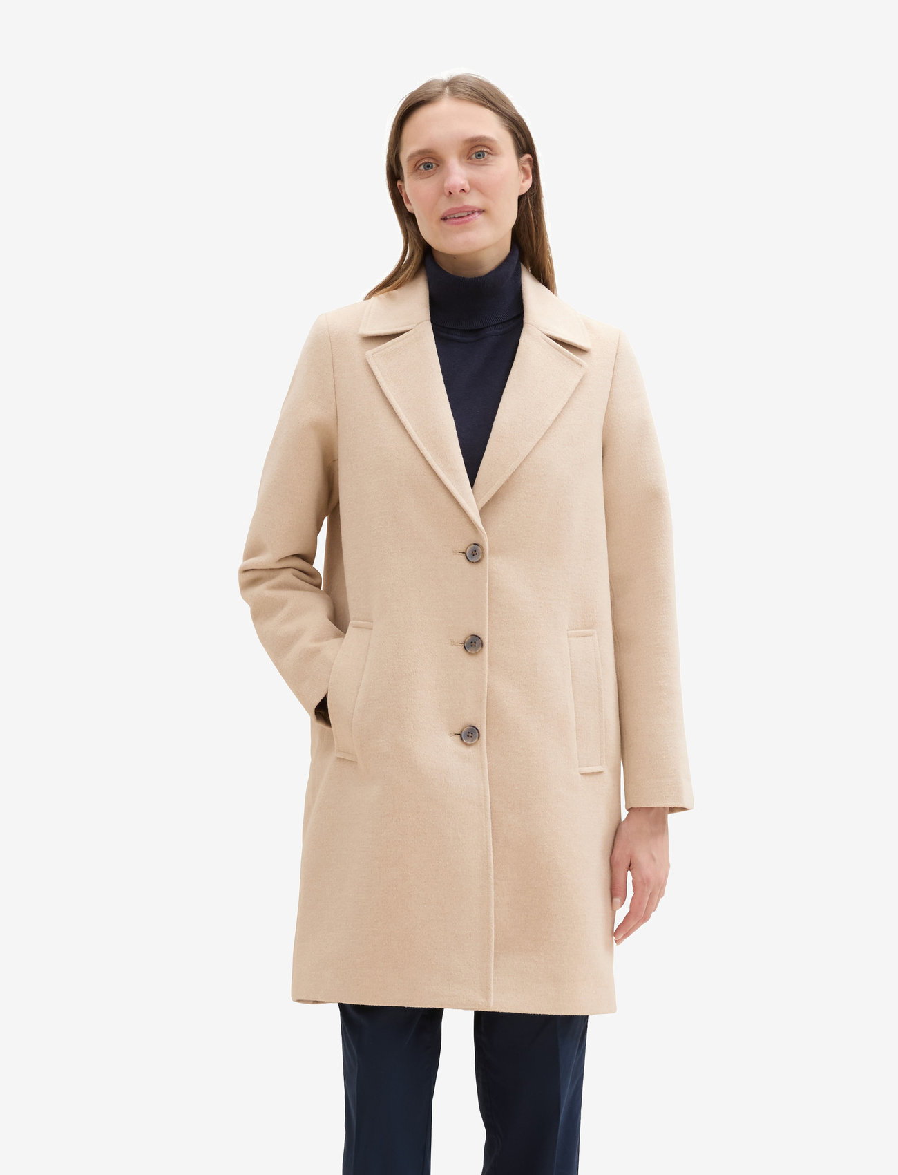 Tom Tailor - long coat - mäntel - soft ivory melange - 3