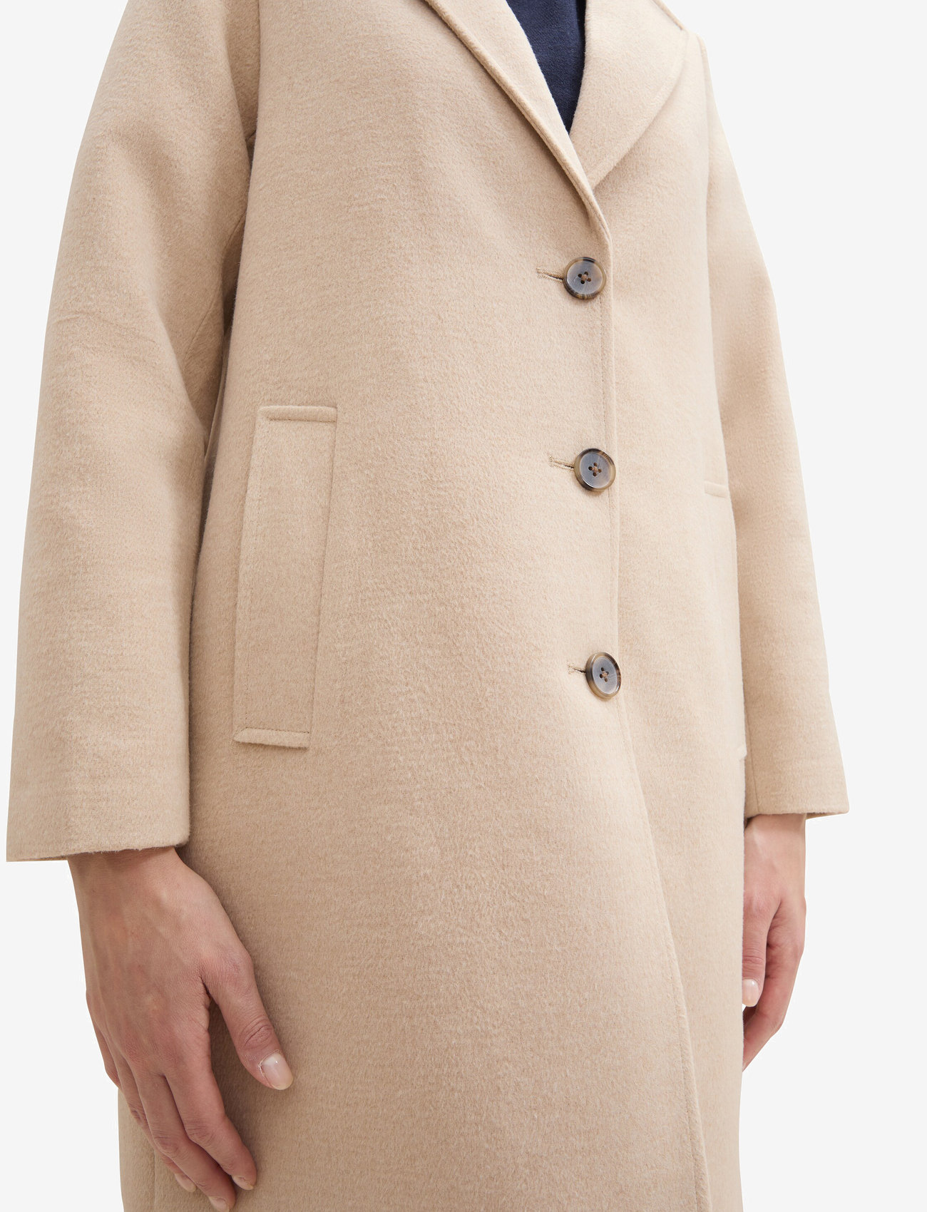 Tom Tailor - long coat - mäntel - soft ivory melange - 4