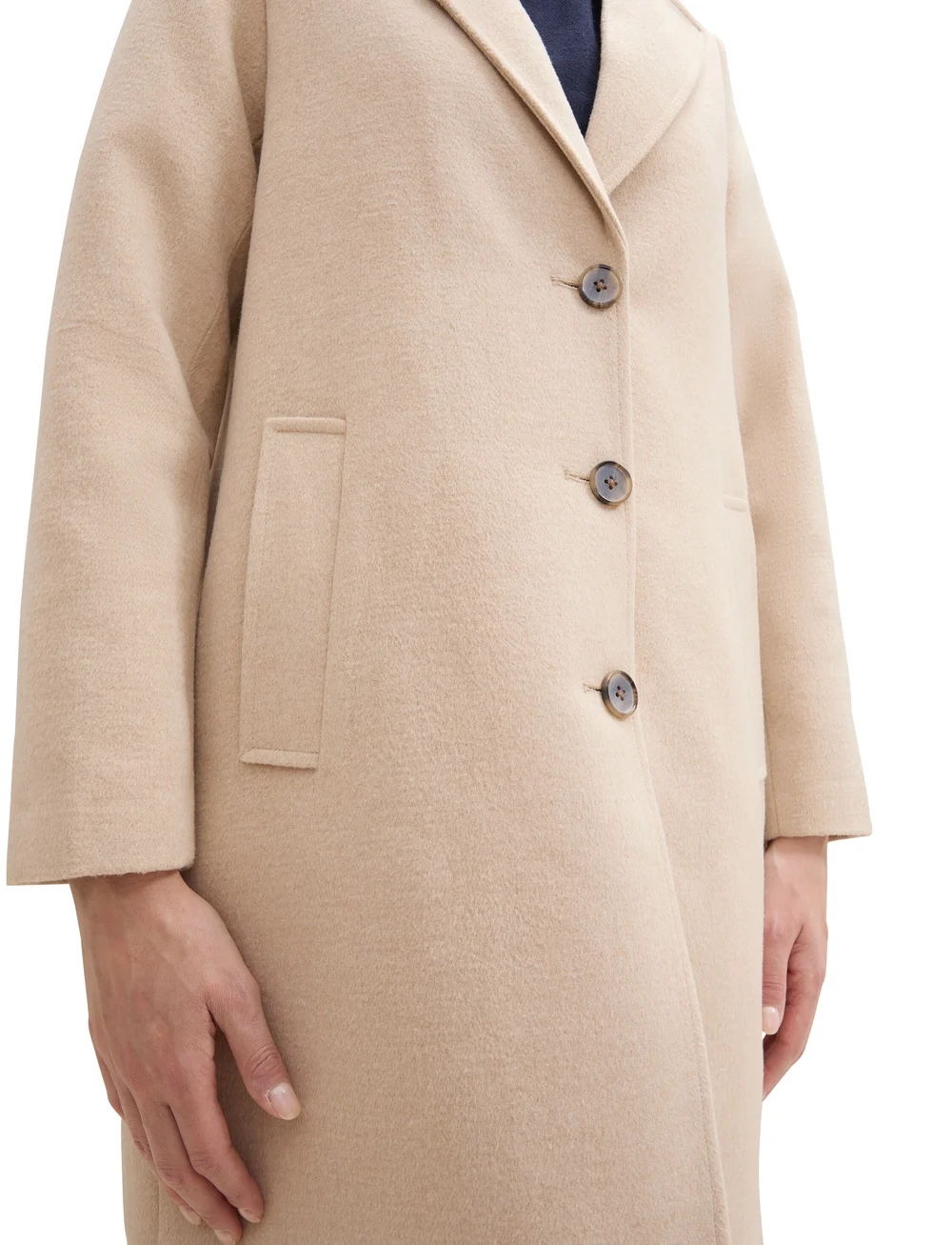 Tom Tailor - long coat - kappor - soft ivory melange - 4