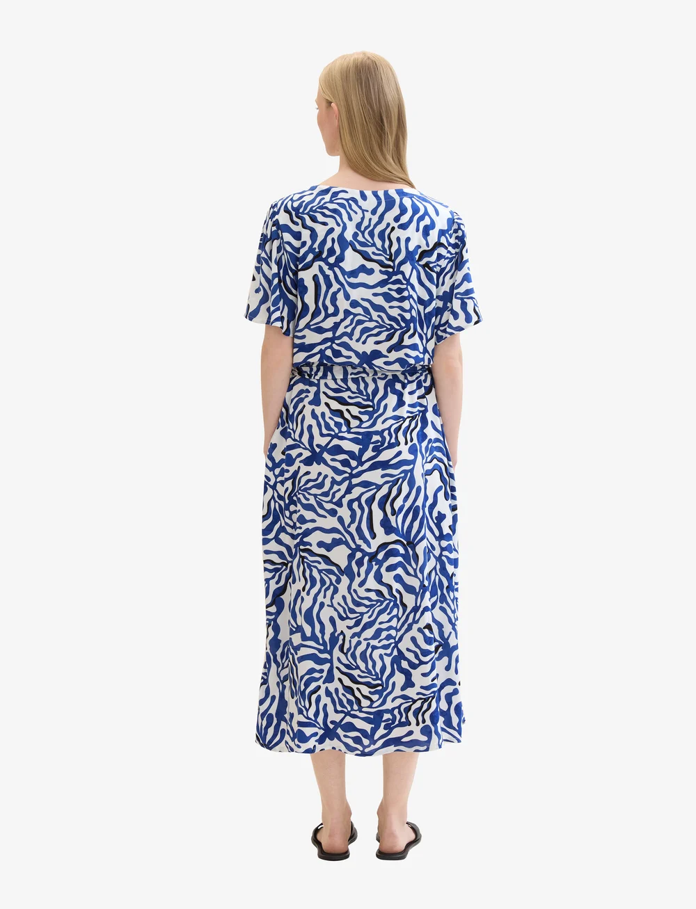 Tom Tailor - printed wrap dress - omlottklänningar - white cut palmtree - 3
