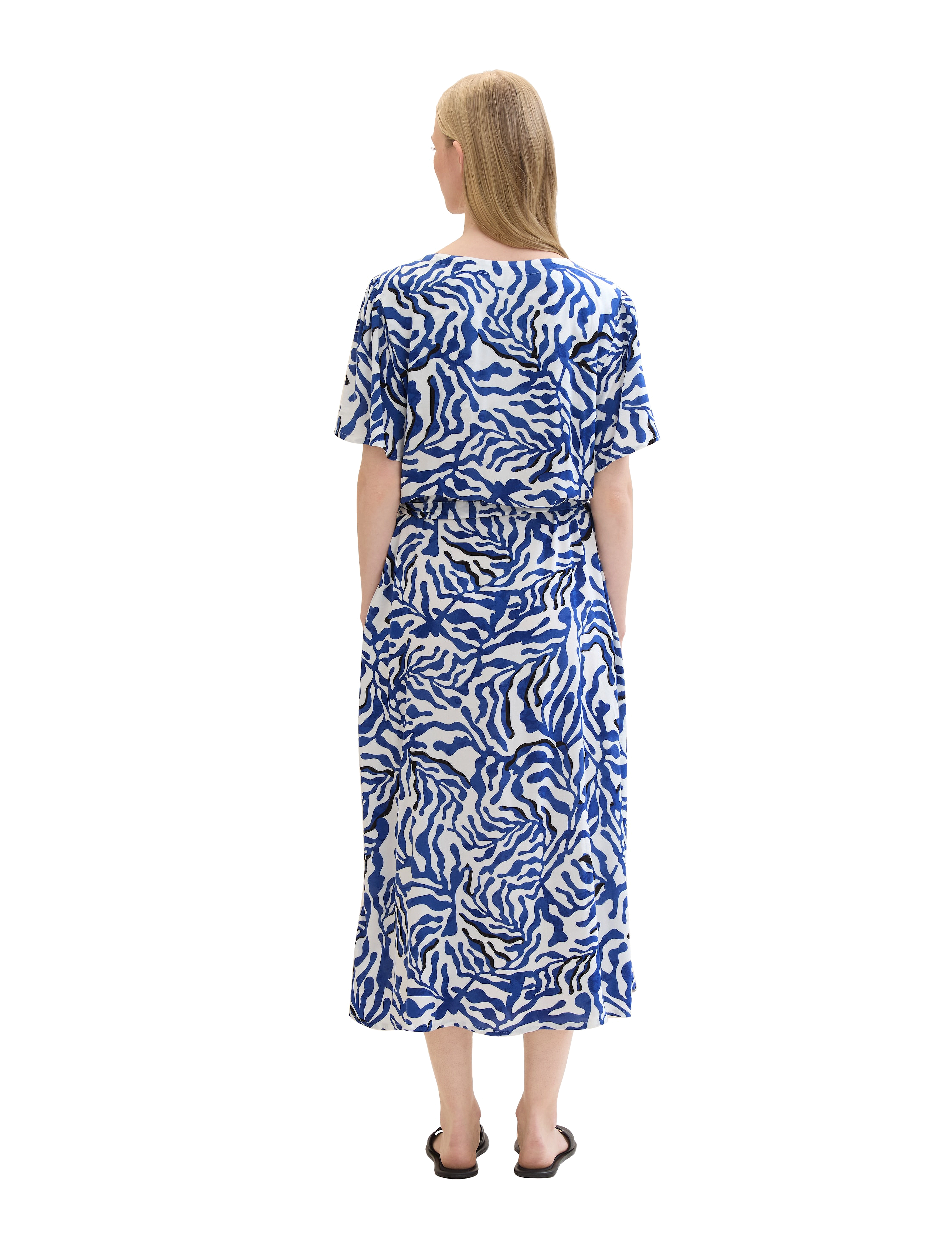 Tom Tailor - printed wrap dress - midikleidid - white cut palmtree - 3