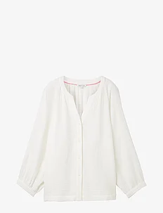 crinkle structure blouse, Tom Tailor