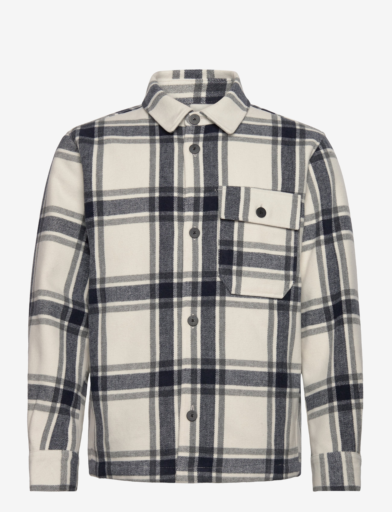 Tom Tailor - cosy shirt jacket - beige wool check - 0