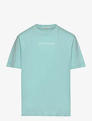 Tom Tailor - regular printed t-shirt - kurzärmelige - pastel turquoise - 0