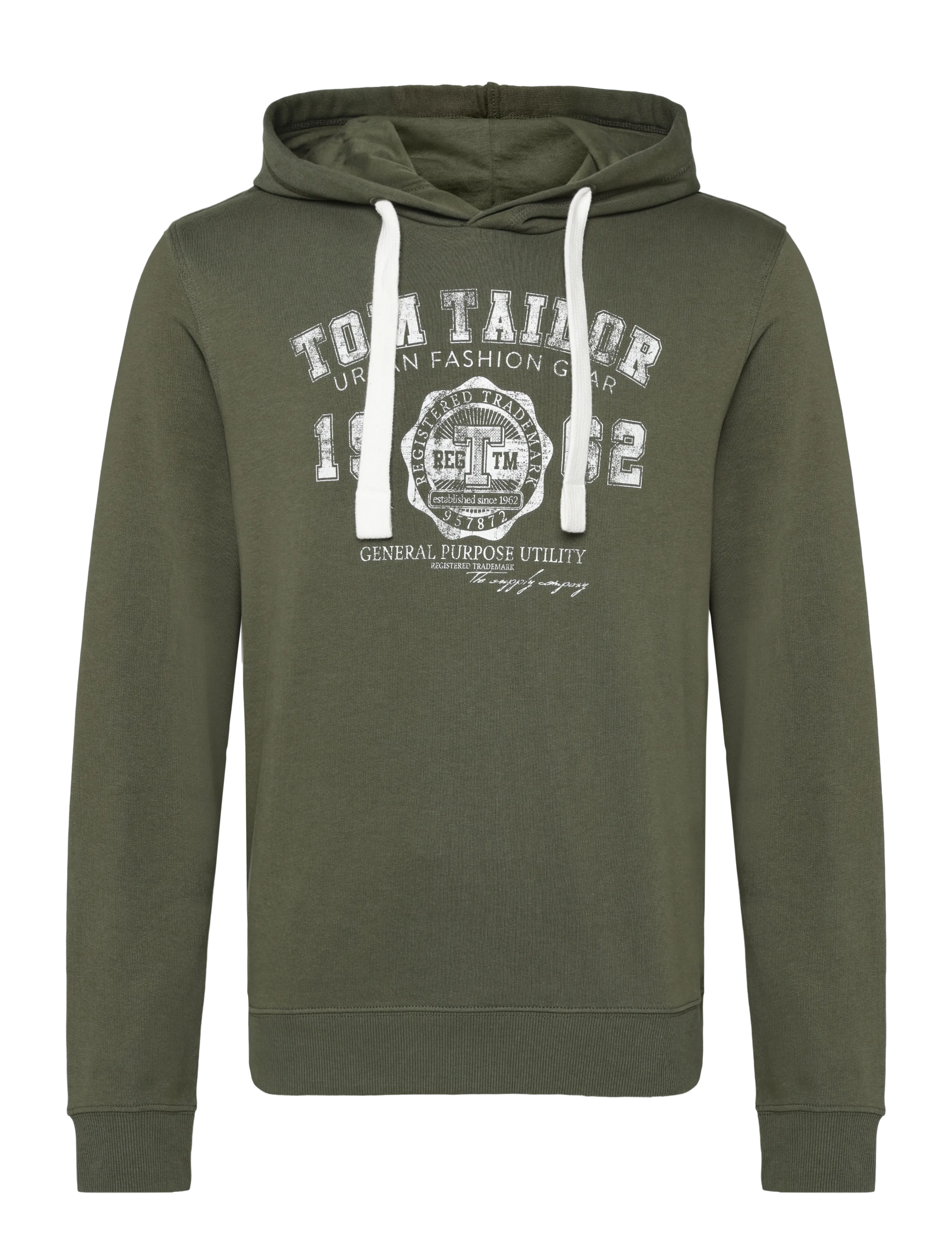 Tom Tailor - printed hoodie - black olive - 1