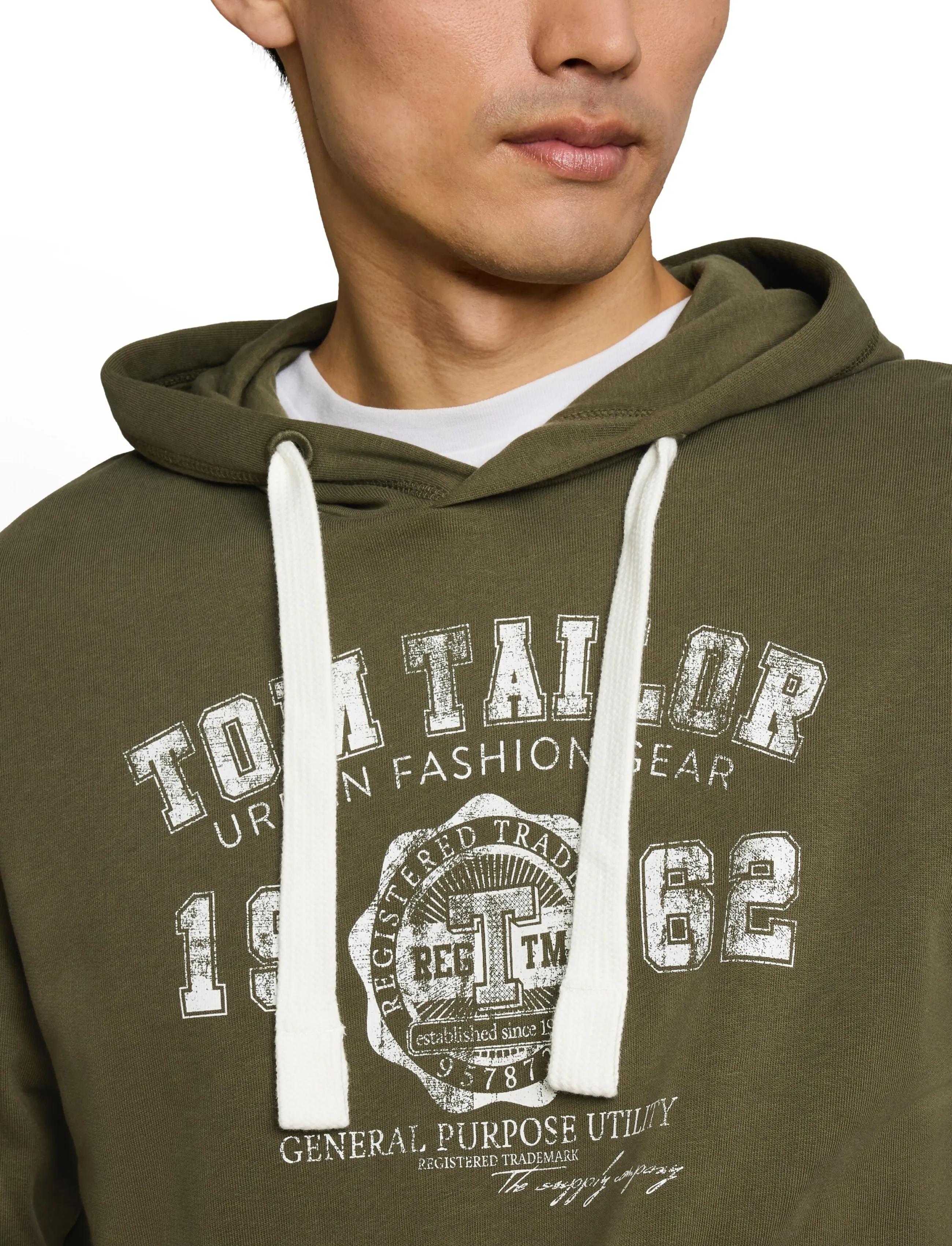 Tom Tailor - printed hoodie - black olive - 4