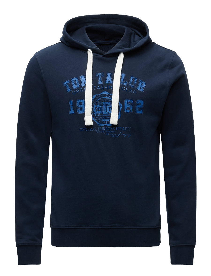 Tom Tailor - printed hoodie - hoodies - dark navy blue - 1