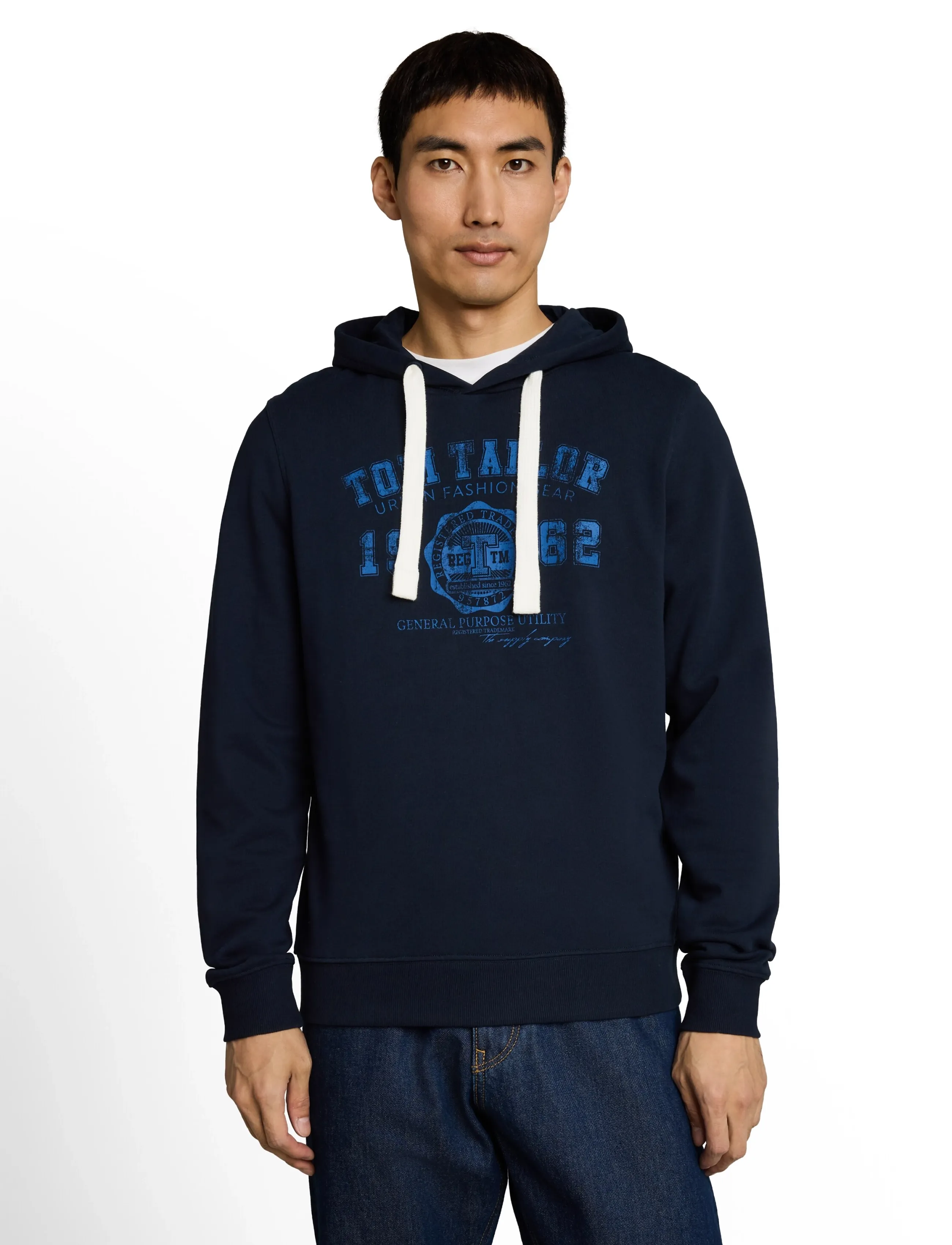 Tom Tailor - printed hoodie - hoodies - dark navy blue - 4