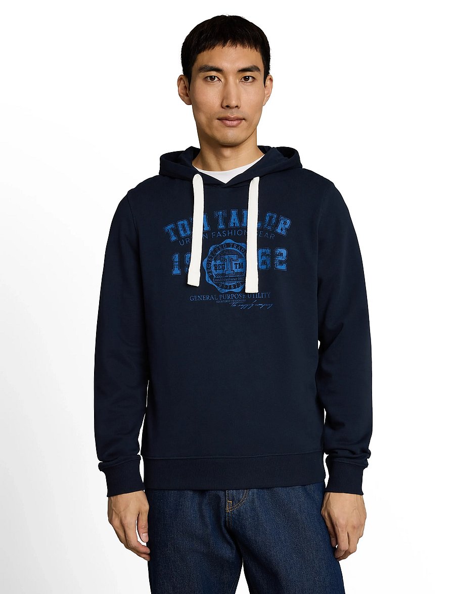 Tom Tailor - printed hoodie - hoodies - dark navy blue - 4