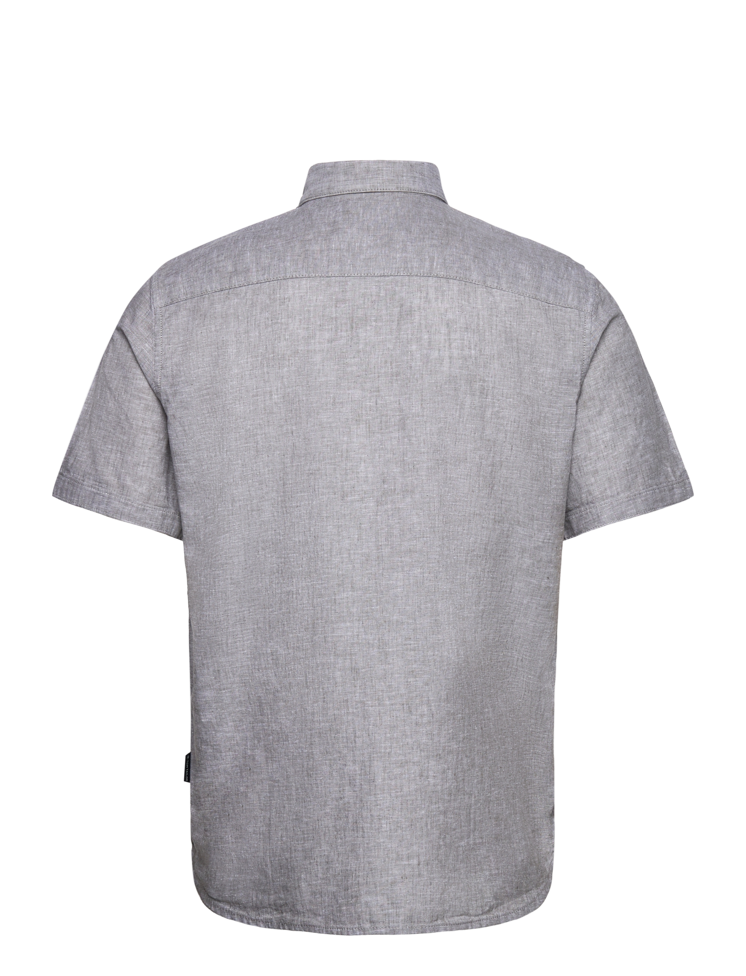 Tom Tailor - cotton linen shirt - smokey olive green chambray - 2