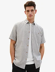 Tom Tailor - cotton linen shirt - lowest prices - smokey olive green chambray - 2