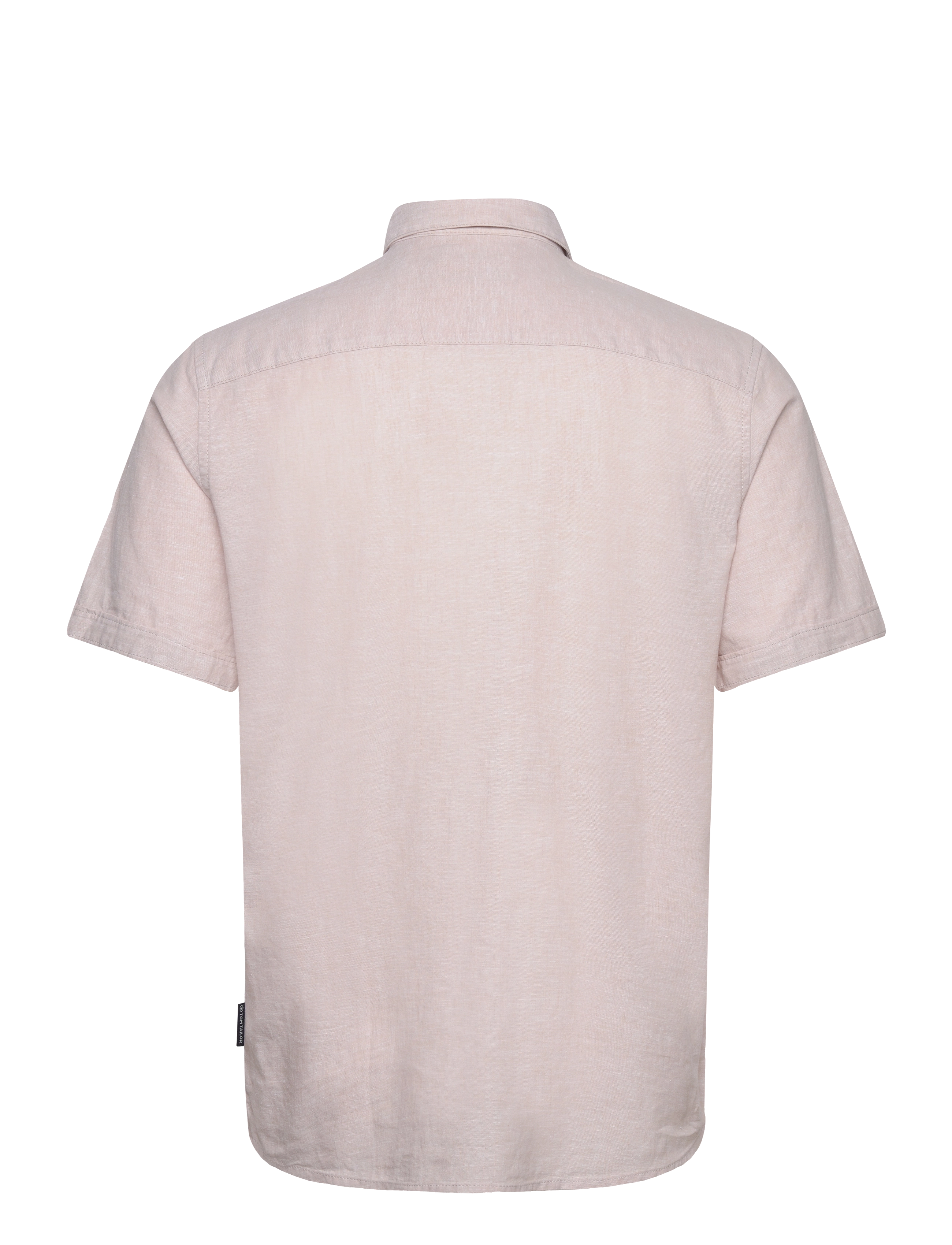 Tom Tailor - cotton linen shirt - caramel beige chambray - 2