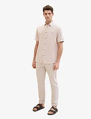 Tom Tailor - cotton linen shirt - pellavakauluspaidat - caramel beige chambray - 4