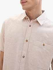 Tom Tailor - cotton linen shirt - linneskjortor - caramel beige chambray - 6