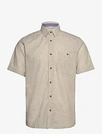 cotton linen shirt - GARDEN PEAT CHAMBRAY