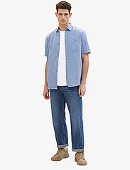 Tom Tailor - cotton linen shirt - linneskjortor - leasure blue chambray - 3
