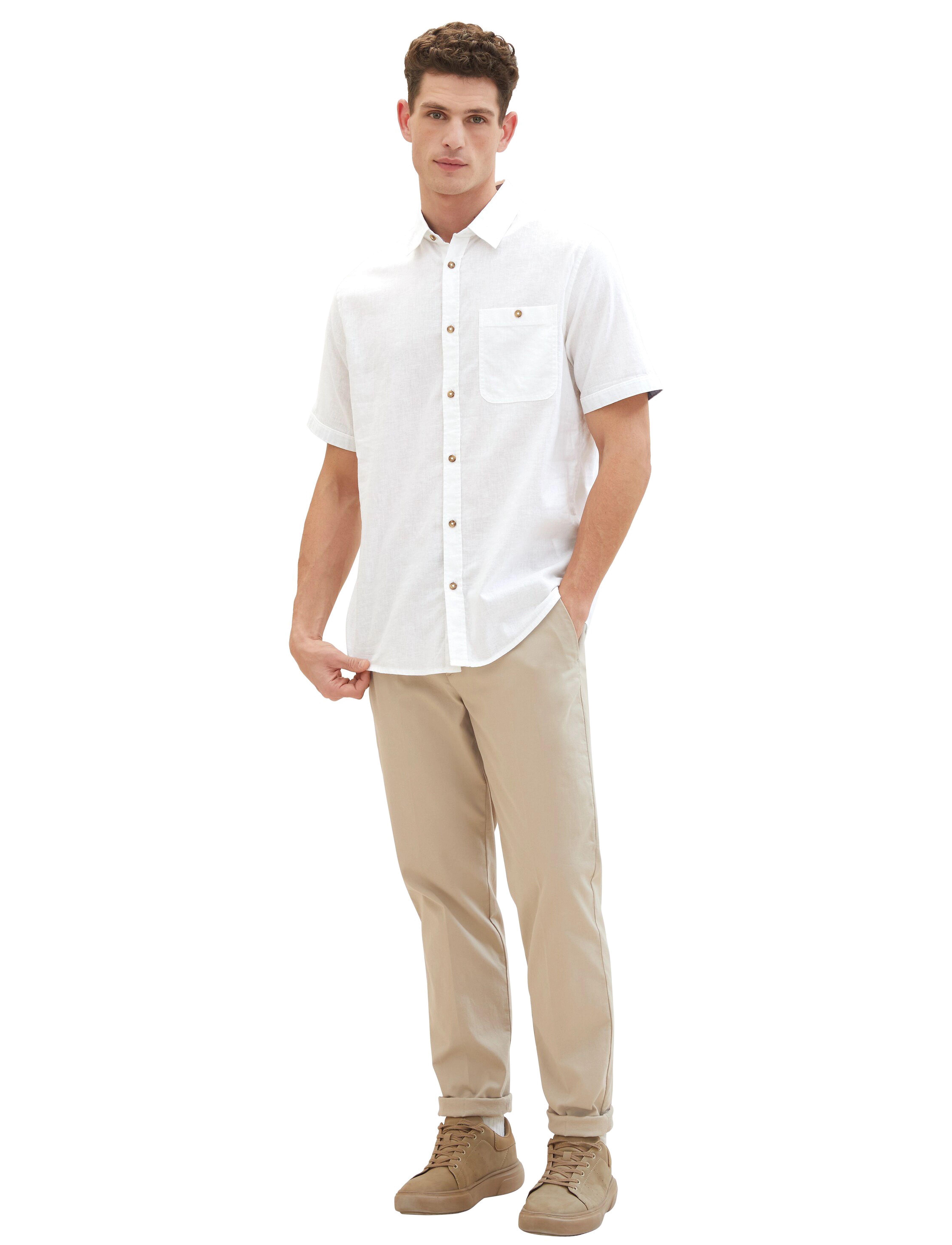 Tom Tailor - cotton linen shirt - white - 3