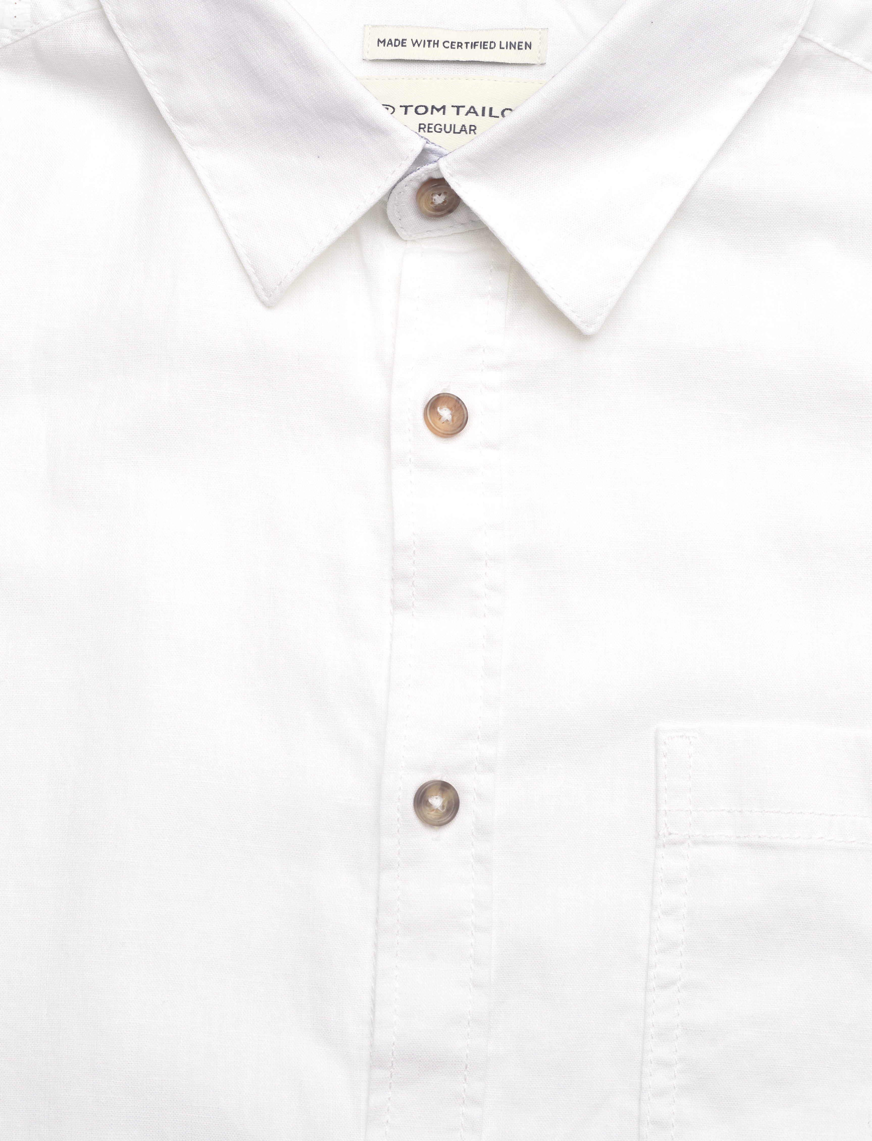 Tom Tailor - cotton linen shirt - white - 4