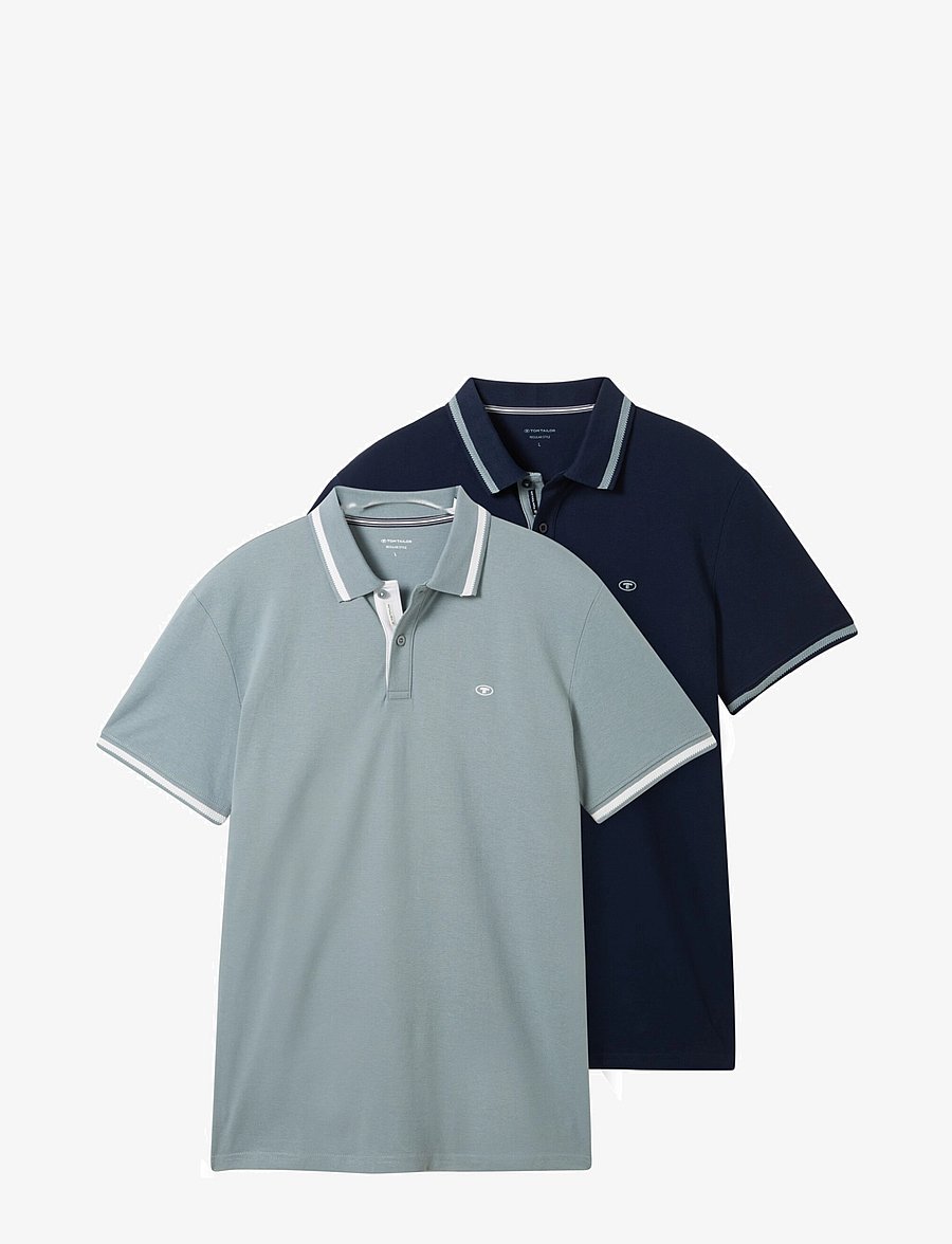 Tom Tailor - doublepack polo, packaging - kortermede - sky captain blue - 1