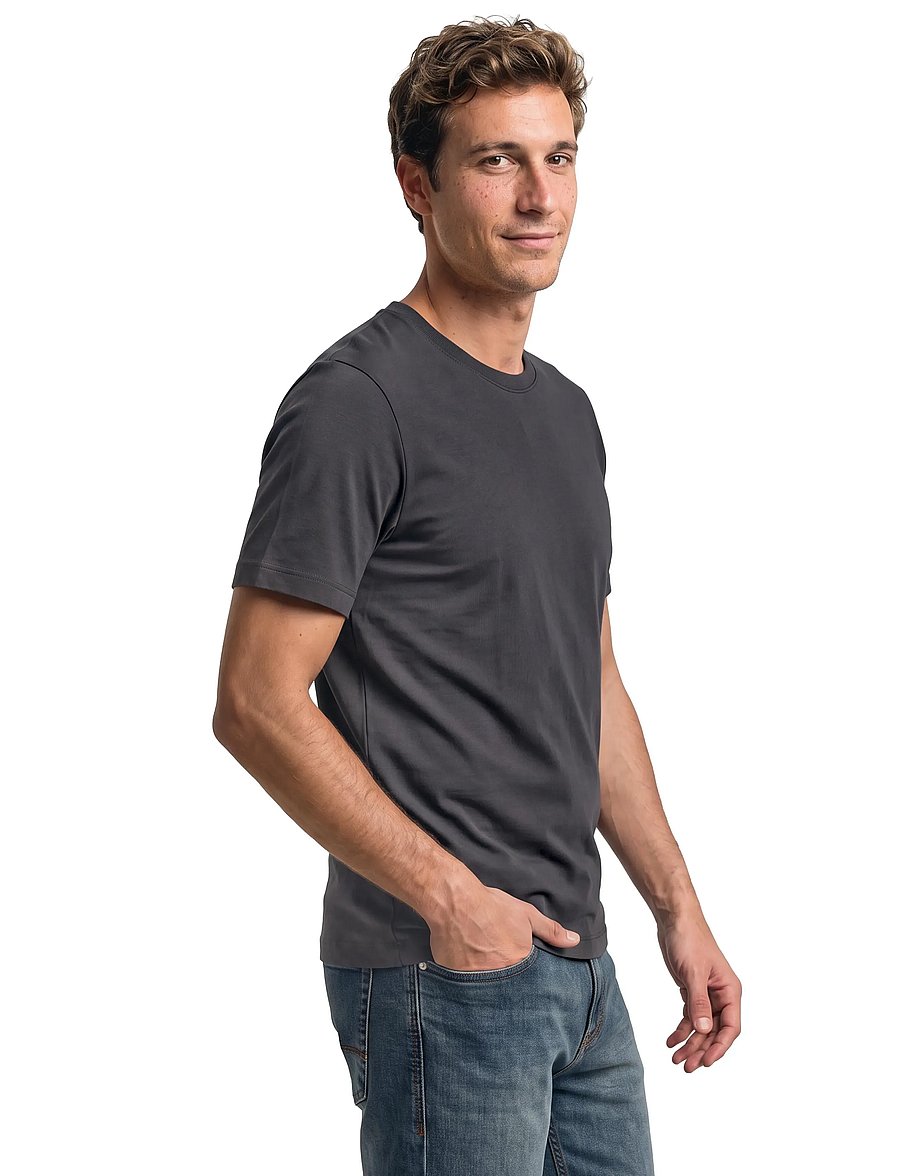 Tom Tailor - piqué t-shirt - kortärmade t-shirts - tarmac grey - 0