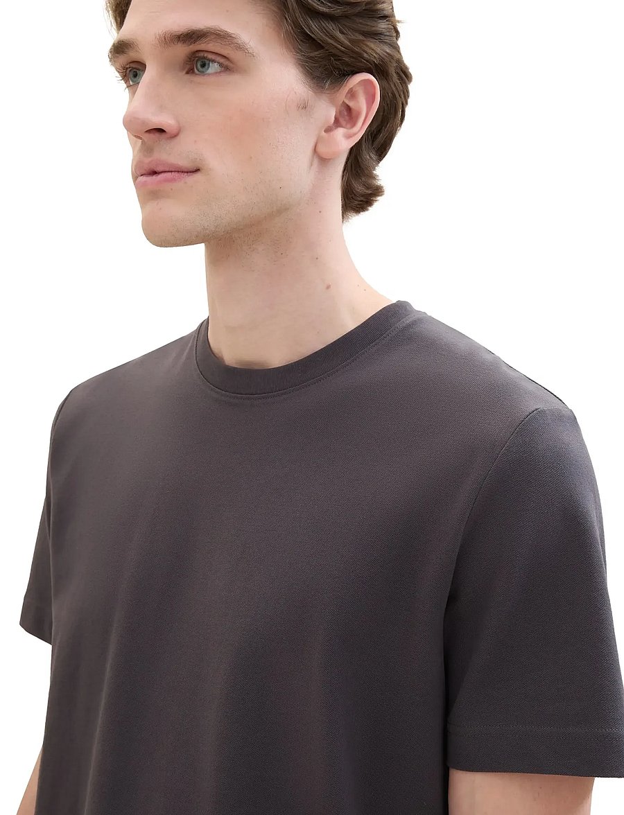 Tom Tailor - piqué t-shirt - kortärmade t-shirts - tarmac grey - 4