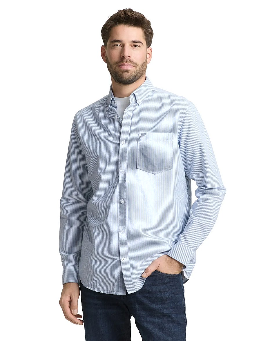 Tom Tailor - oxford shirt - oxford-hemden - blue petrol stripe - 3