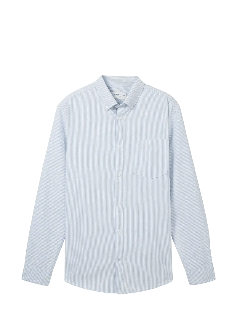 Tom Tailor - oxford shirt - oxford-hemden - white light blue stripe - 1