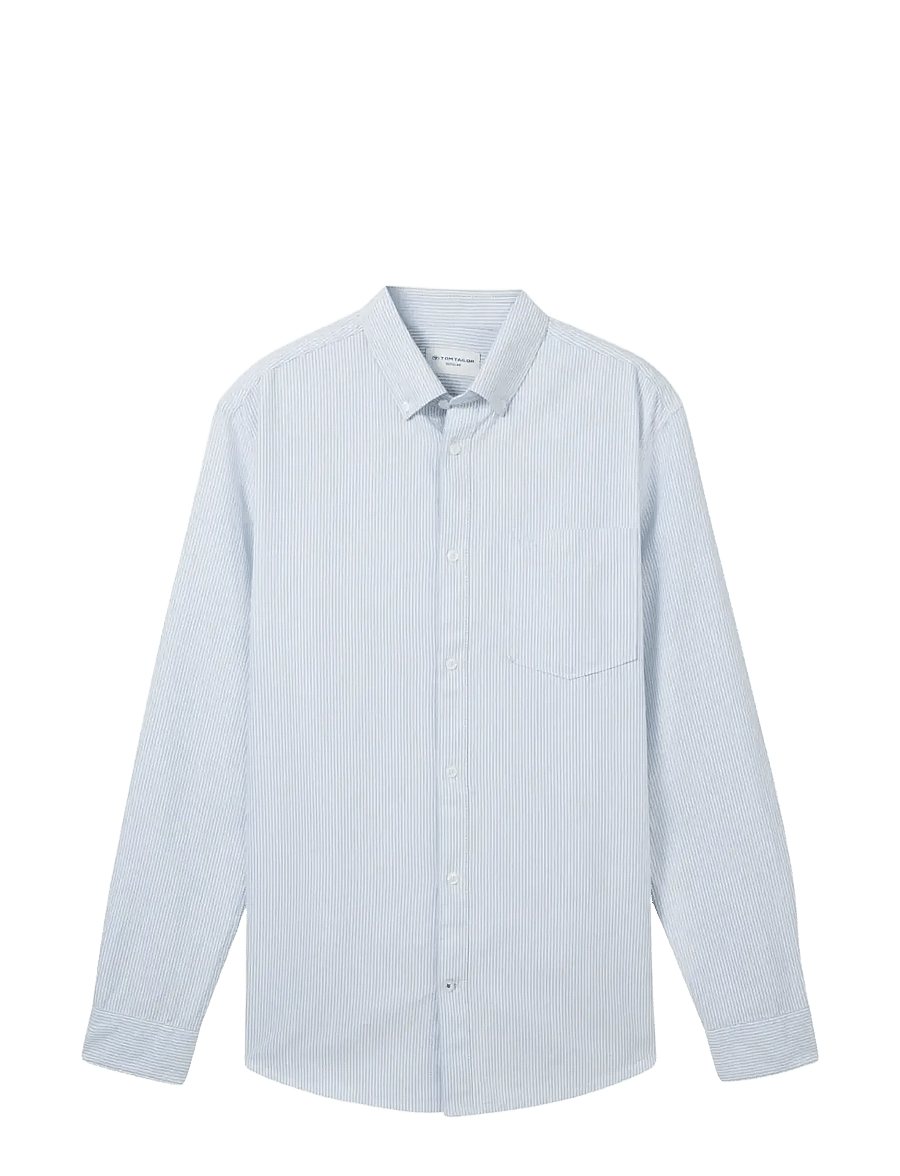 Tom Tailor - oxford shirt - oxford-hemden - white light blue stripe - 1