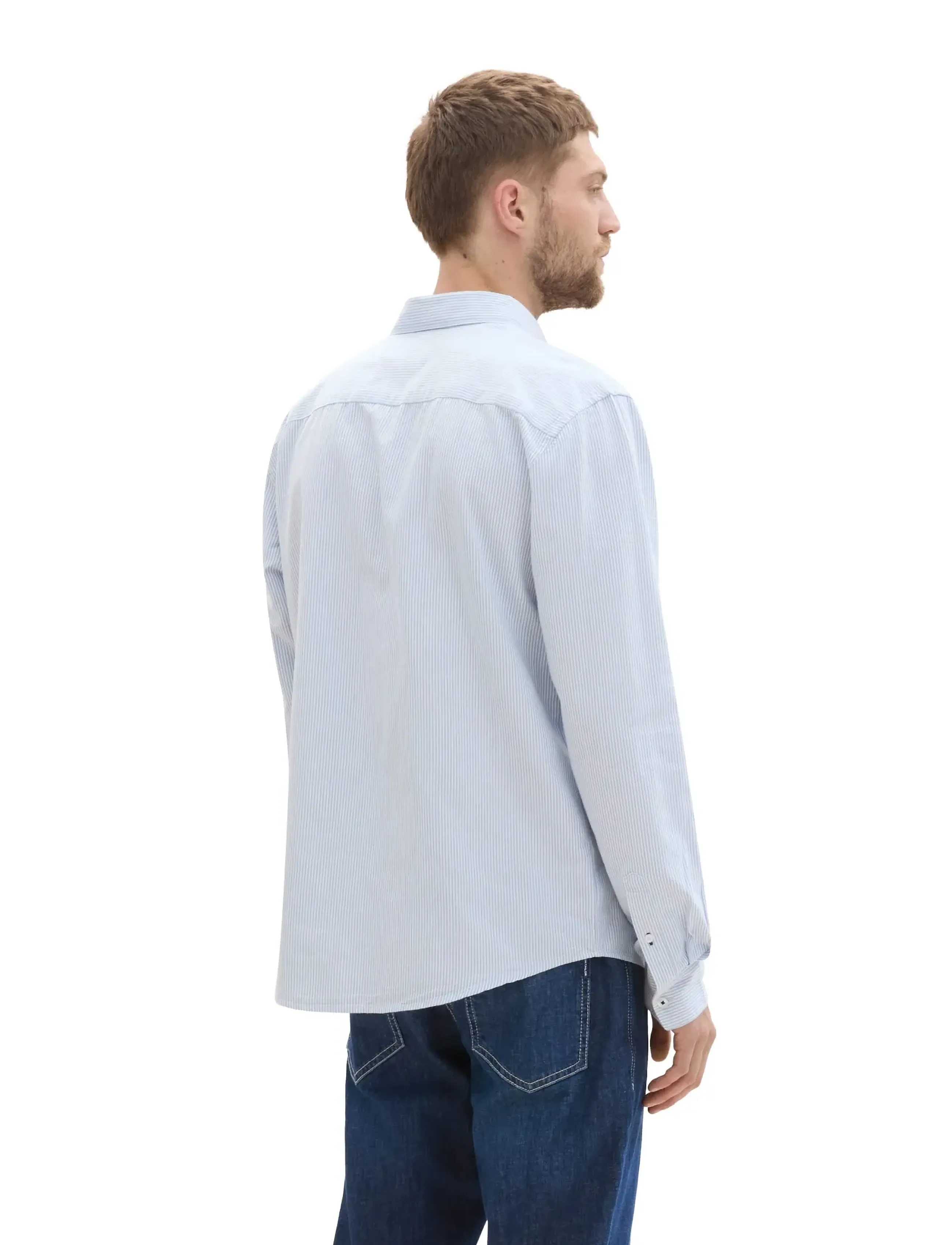 Tom Tailor - oxford shirt - oxford skjorter - white light blue stripe - 2