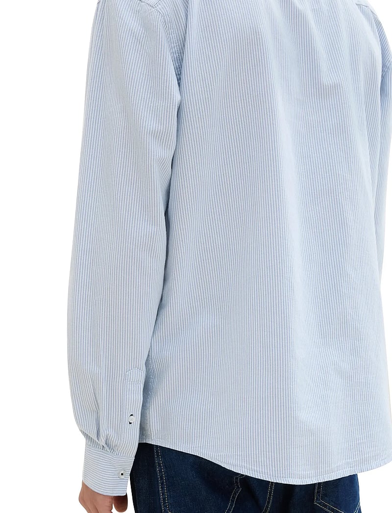 Tom Tailor - oxford shirt - oxford-hemden - white light blue stripe - 4