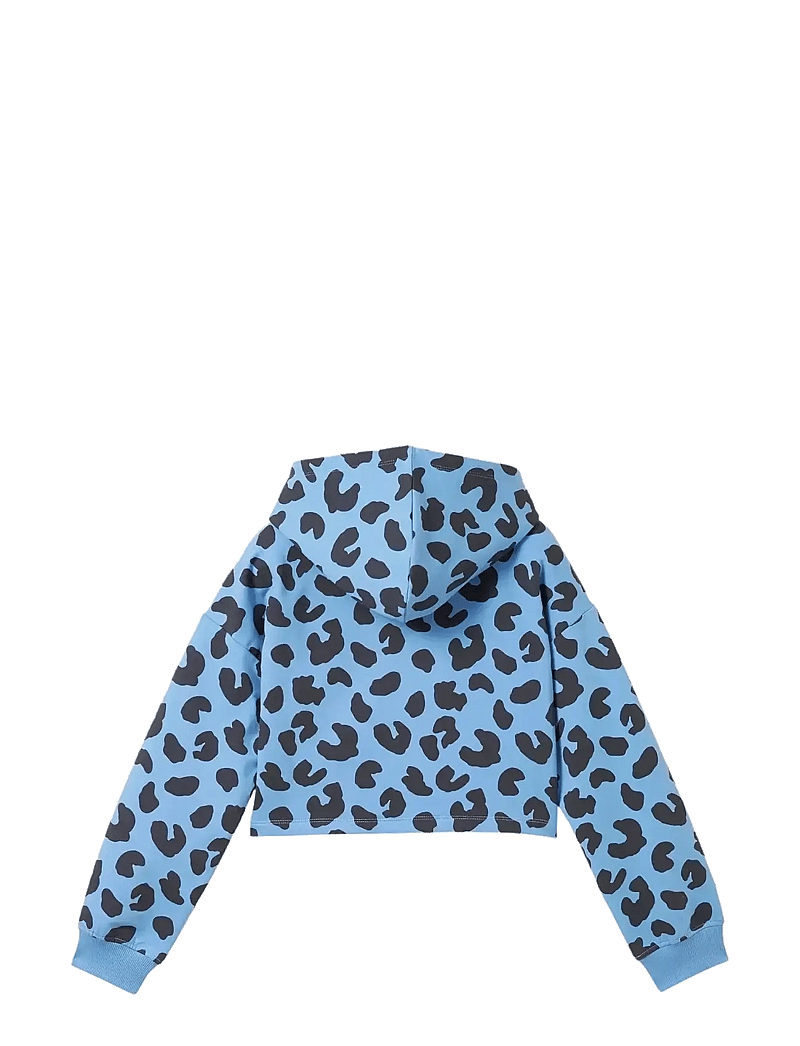 Tom Tailor - cropped all over printed hoody - huvtröjor - blue leopard design - 1