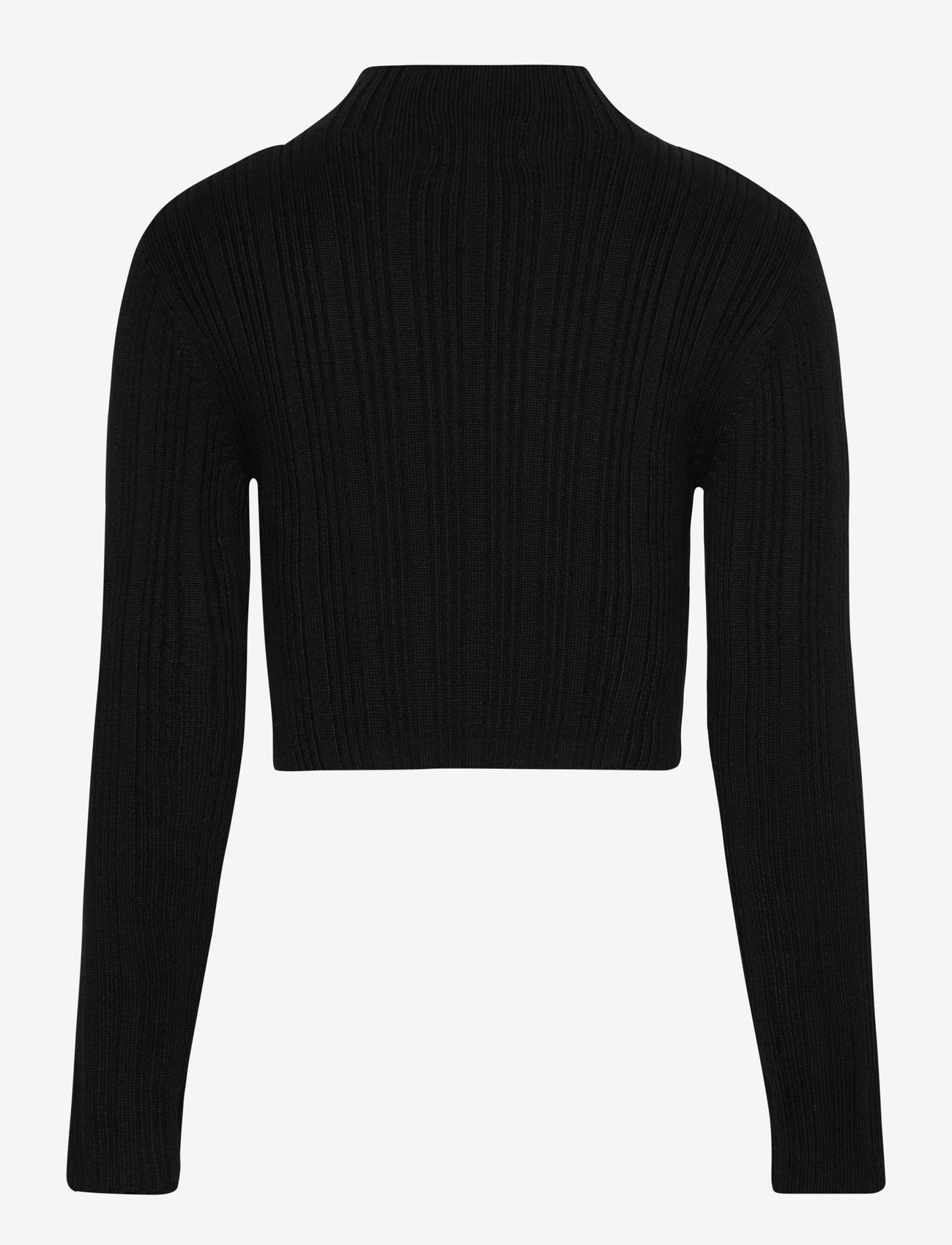 Tom Tailor - cropped knit pullover - heavy black - 1