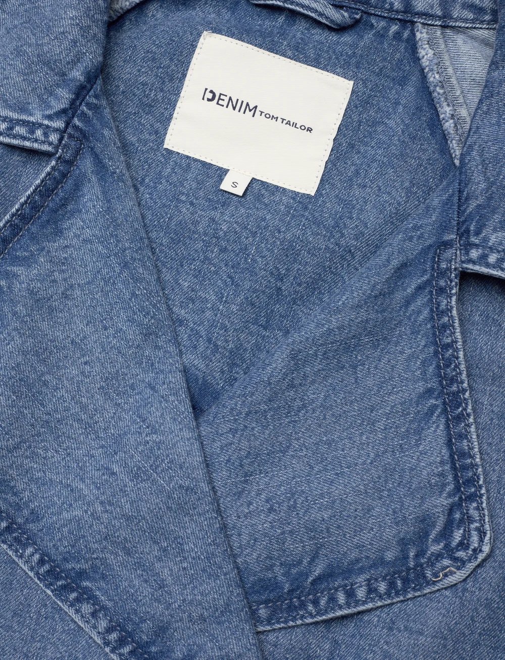 Tom Tailor - short denim trench - denim jackets - used mid stone blue denim - 2