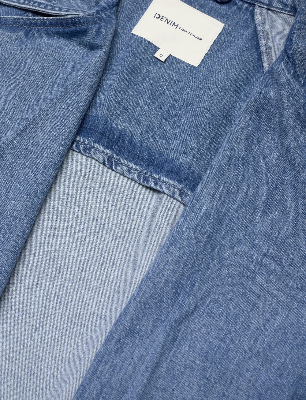 Tom Tailor - short denim trench - denim jackets - used mid stone blue denim - 4