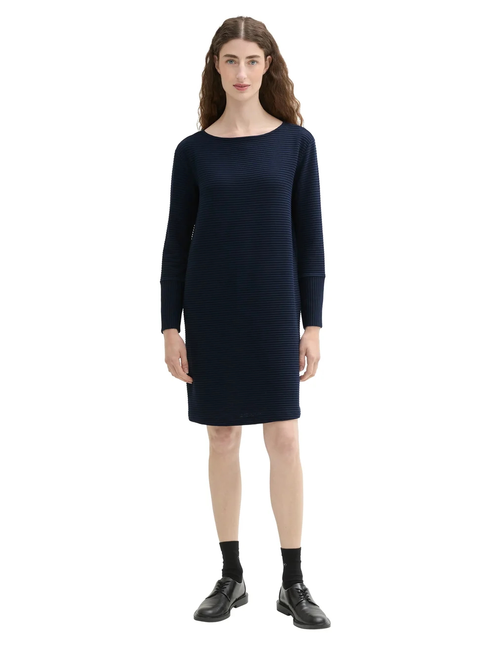 Tom Tailor - structured jersey dress - strikkjoler - sky captain blue - 0