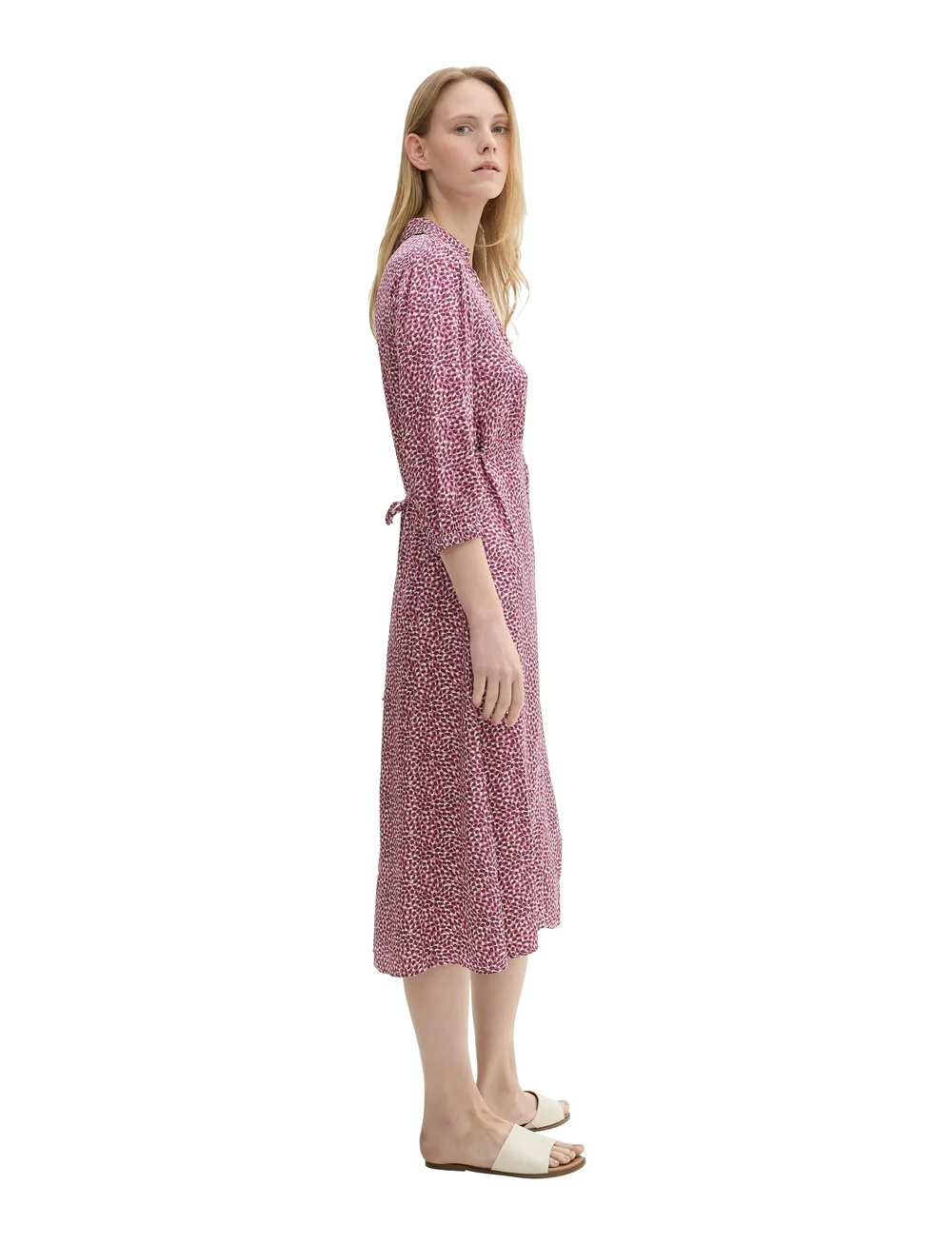 Tom Tailor - printed feminine dress - skjortekjoler - organic berry dot design - 4