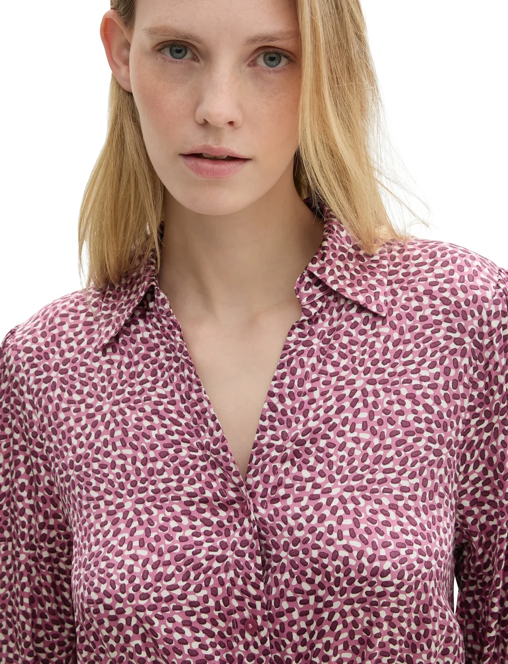 Tom Tailor - printed feminine dress - skjortekjoler - organic berry dot design - 5