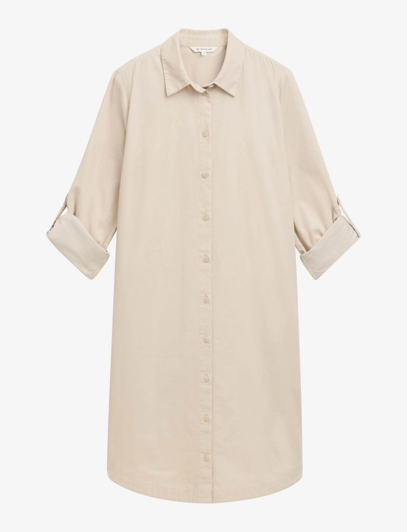 TOM TAILOR Solid Kordsamt Kleid Beige - 36 - Damen