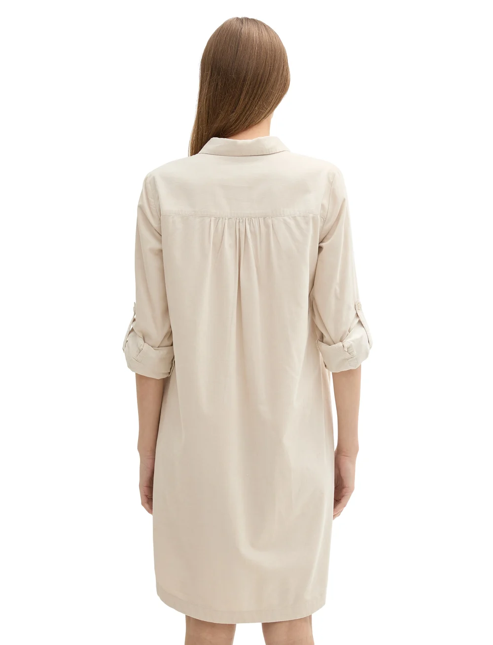 Tom Tailor - solid corduroy dress - skjortekjoler - dusty beige - 2