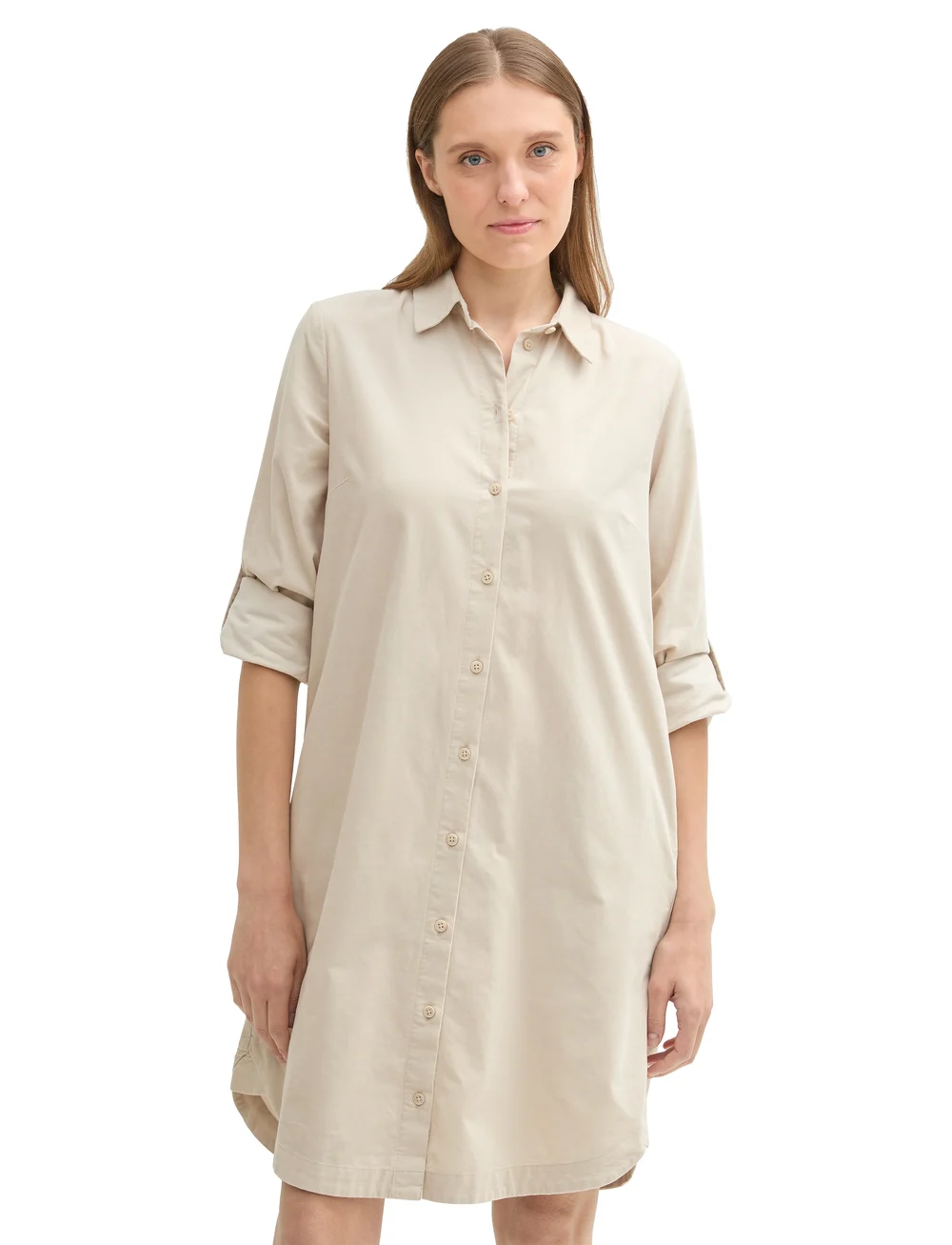 Tom Tailor - solid corduroy dress - skjortekjoler - dusty beige - 3