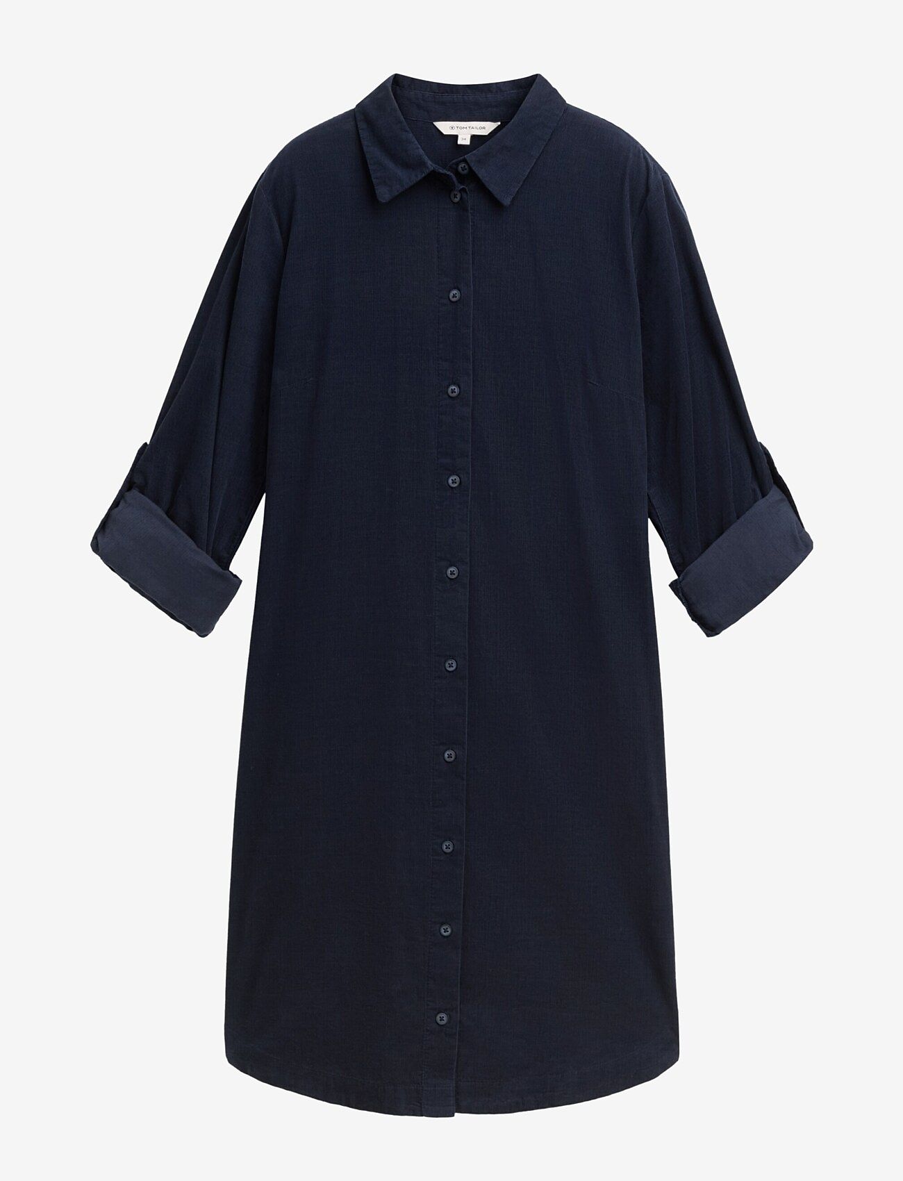Tom Tailor - solid corduroy dress - shirt dresses - sky captain blue - 0