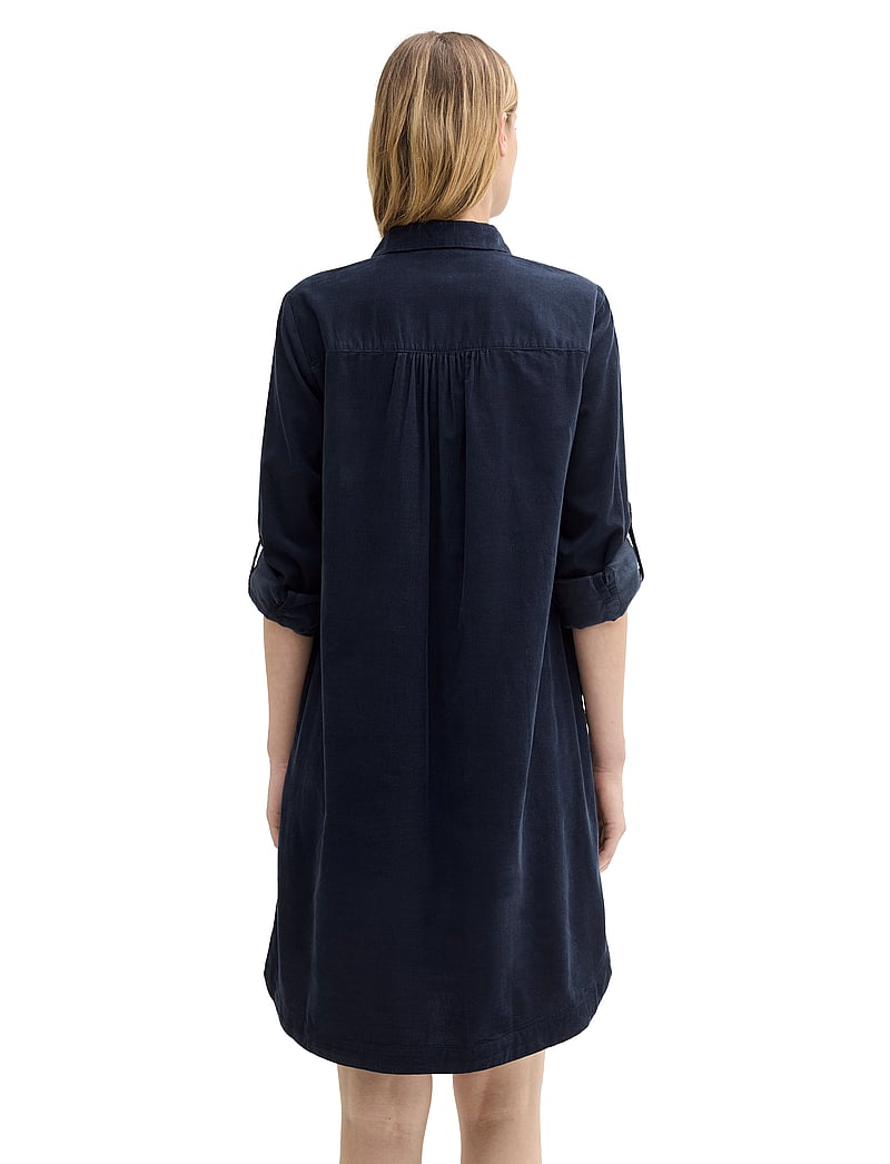 Tom Tailor - solid corduroy dress - skjortekjoler - sky captain blue - 2