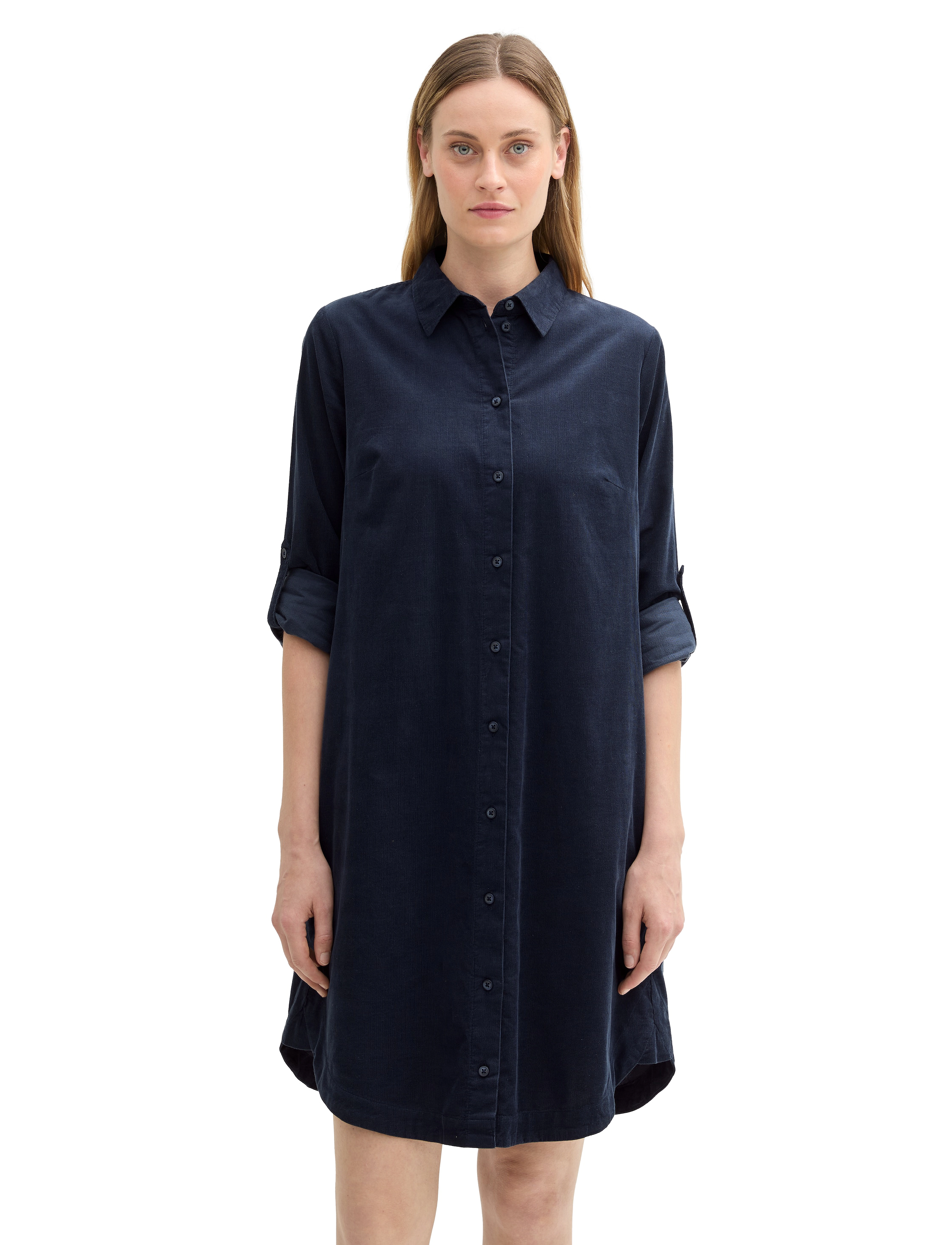 Tom Tailor - solid corduroy dress - kurze kleider - sky captain blue - 3