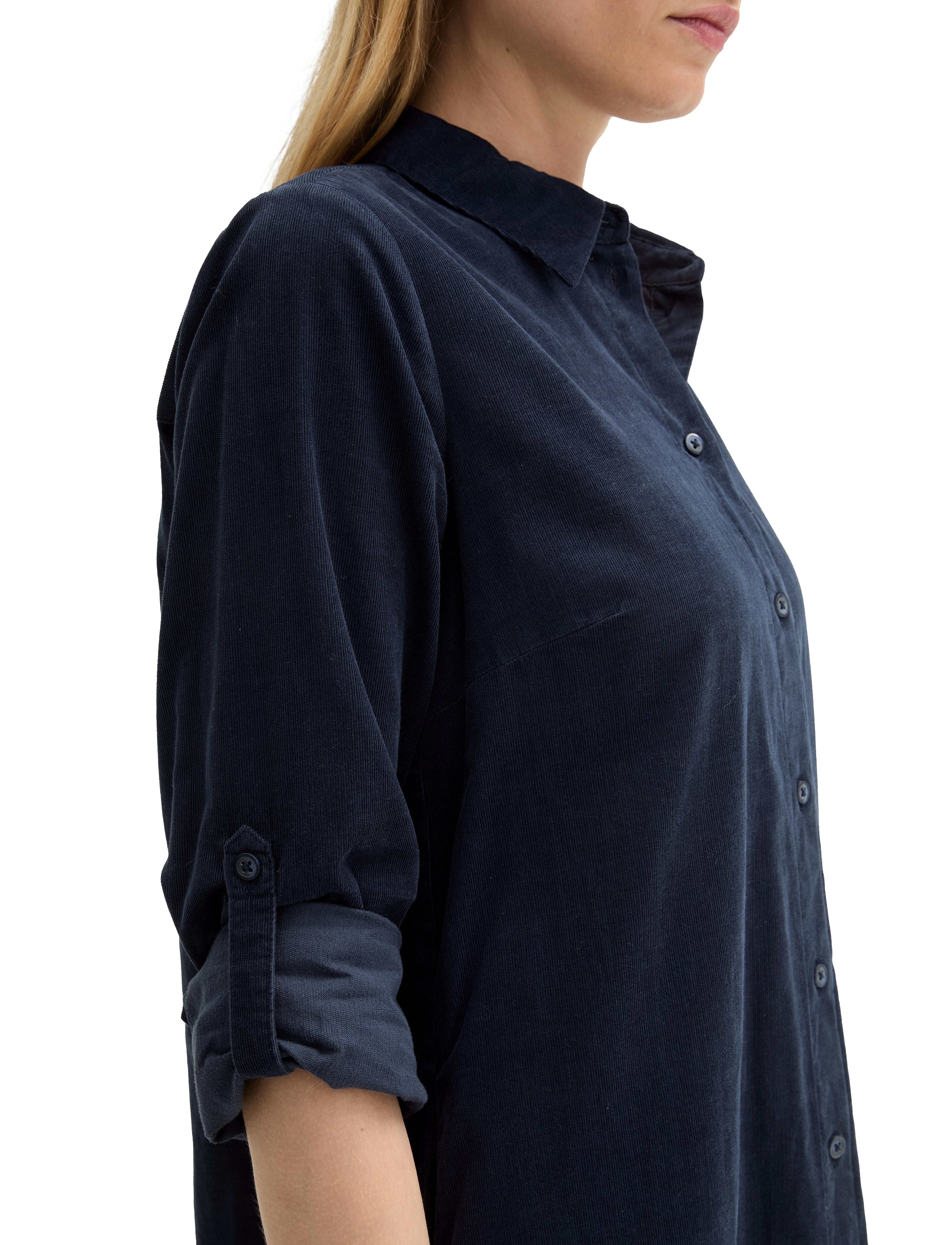 Tom Tailor - solid corduroy dress - kurze kleider - sky captain blue - 4