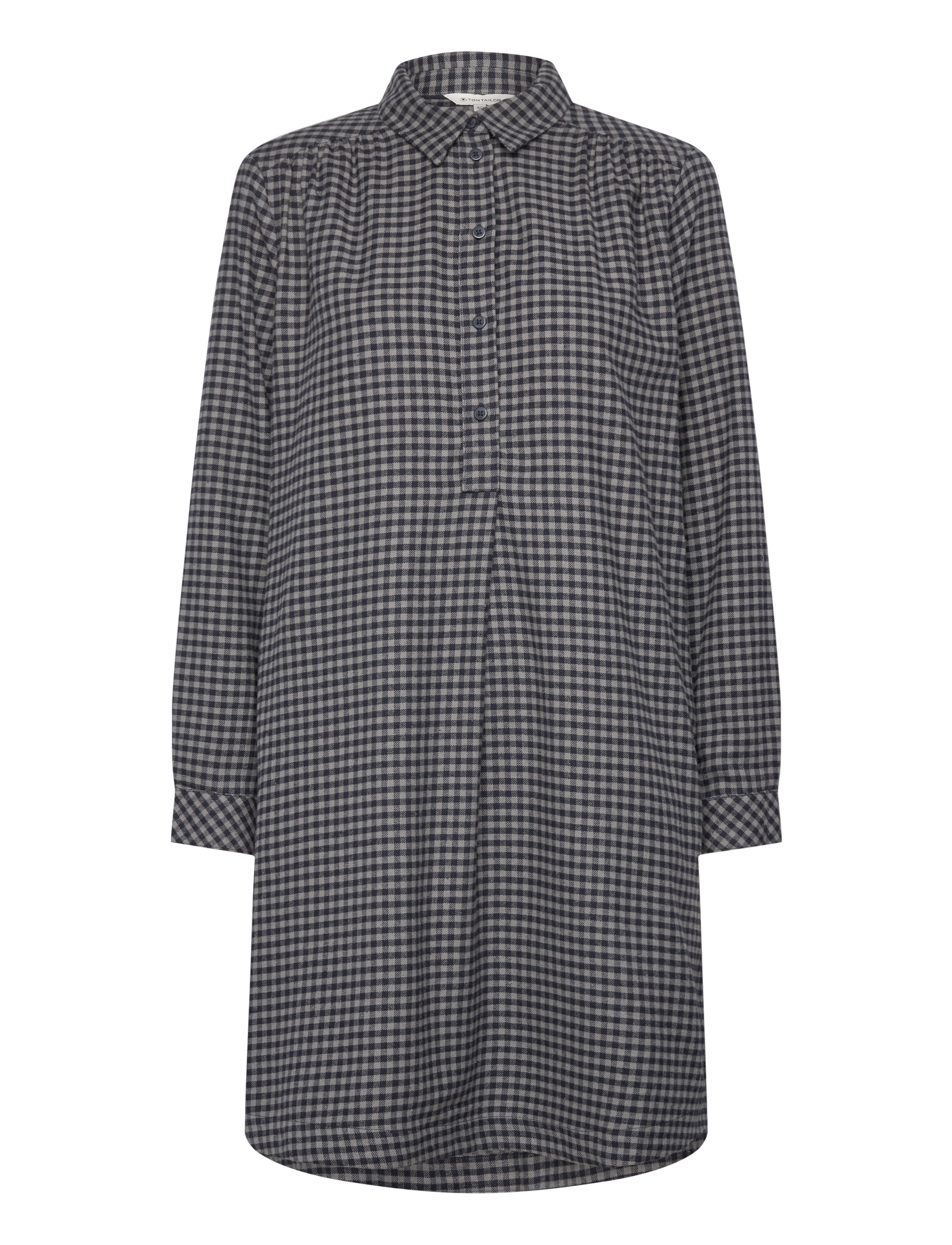 Tom Tailor checked flanell dress - Kleidung - NAVY GREY CHECK DESIGN / navy