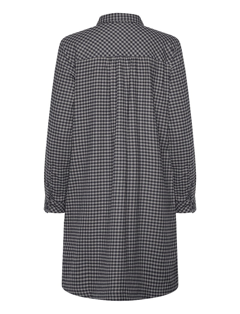 Tom Tailor - checked flanell dress - hemdkleider - navy grey check design - 2