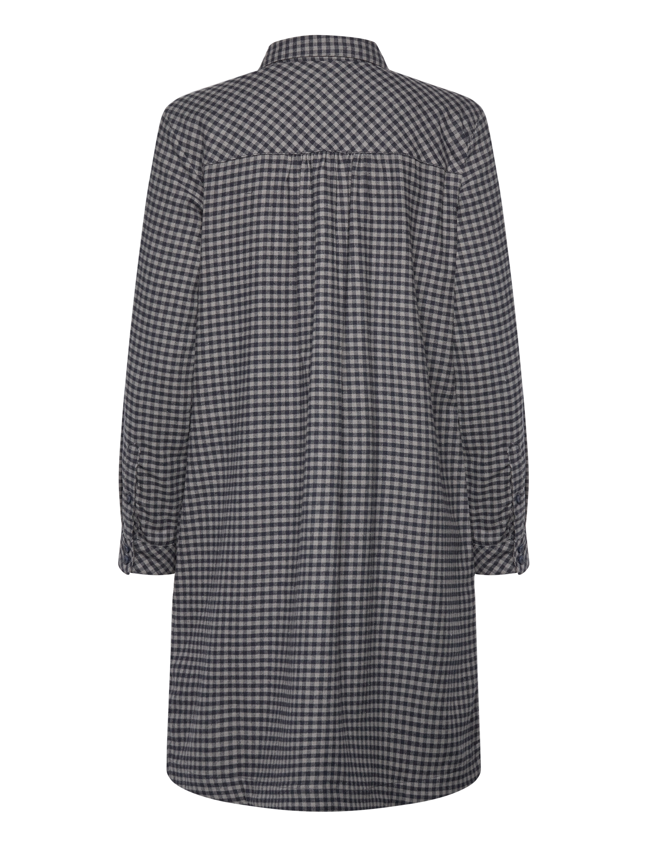 Tom Tailor - checked flanell dress - kurze kleider - navy grey check design - 2