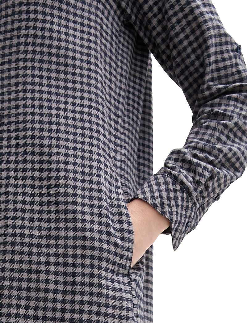 Tom Tailor - checked flanell dress - hemdkleider - navy grey check design - 5